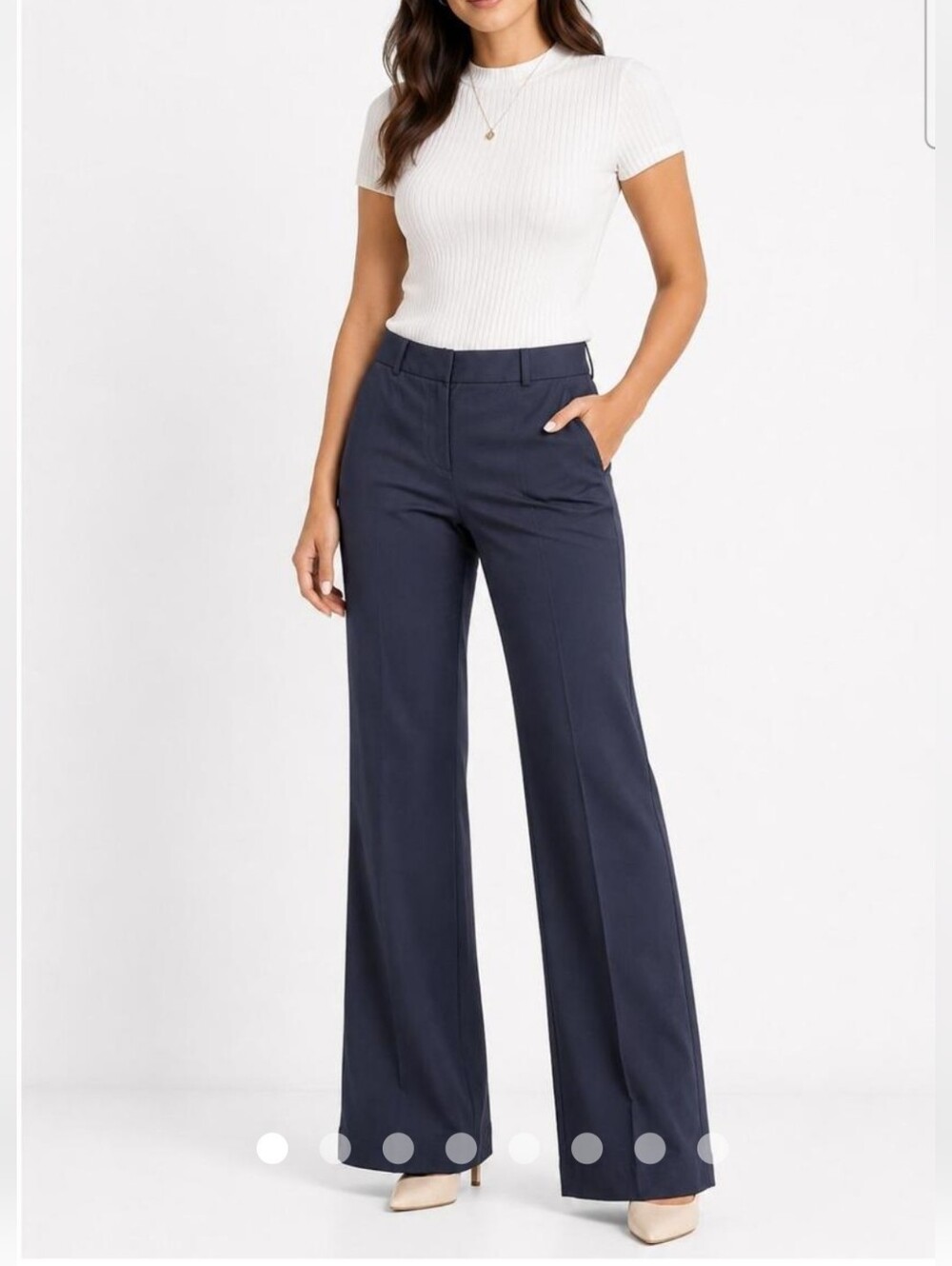 Theory Oxford Wool Navy Blue Pants Size 6
